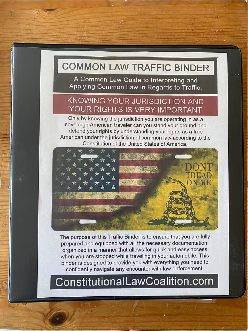 The Common Law Traffic Binder